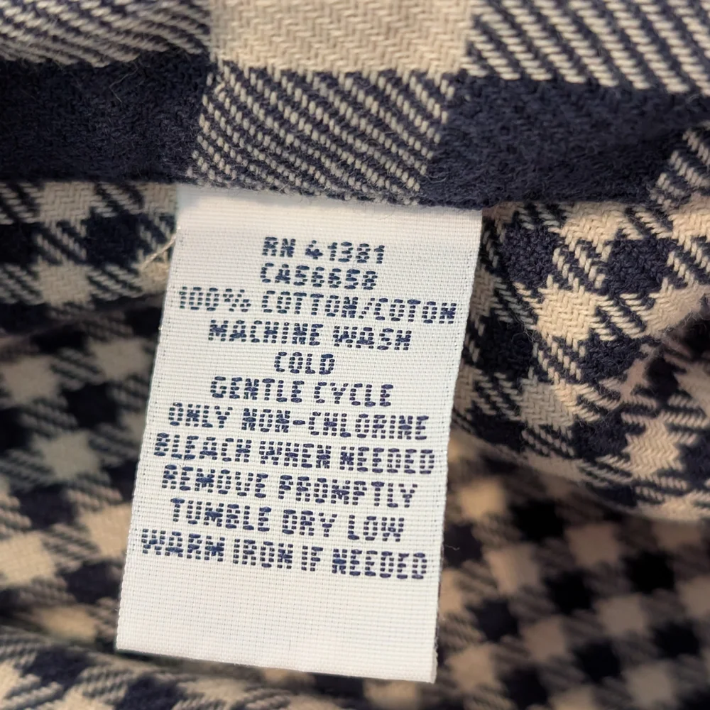Polo by Ralph Lauren Men's Blue and Cream Flannel Overshirt